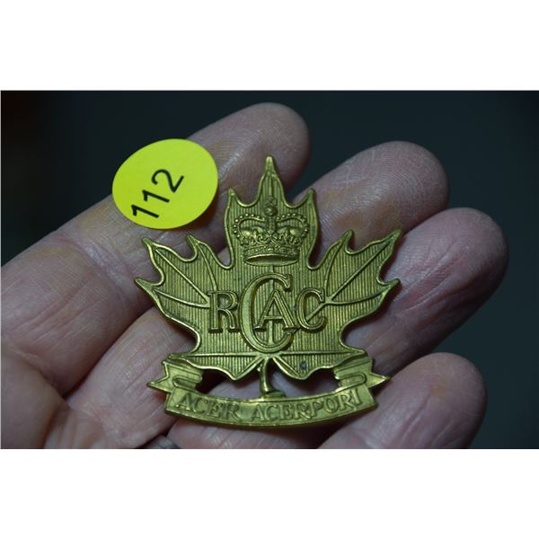RCAC cap badge