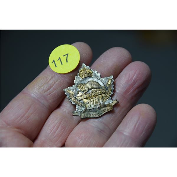 214 Saskatchewan cap badge