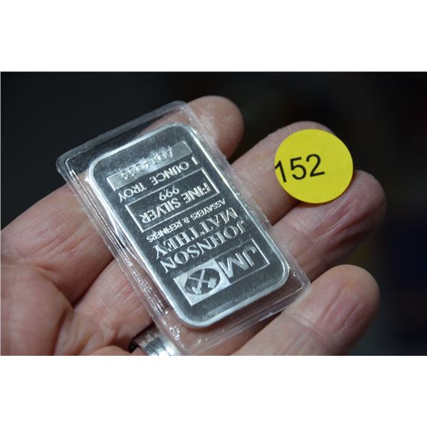1 oz Sterling silver bar