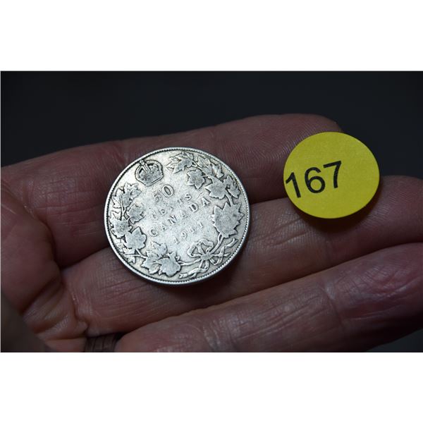 1911 Canada 50 cent silver coin