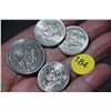 Image 1 : 3 Canada 50 cent coins & 1 dollar coin