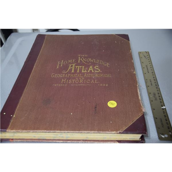 Huge 1892 Atlas 456 pages