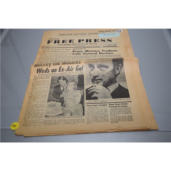 1968 Free press - Trudeau - Martin Luther King