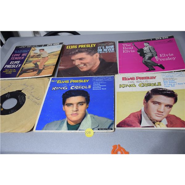 6 Elvis 45 RPM records
