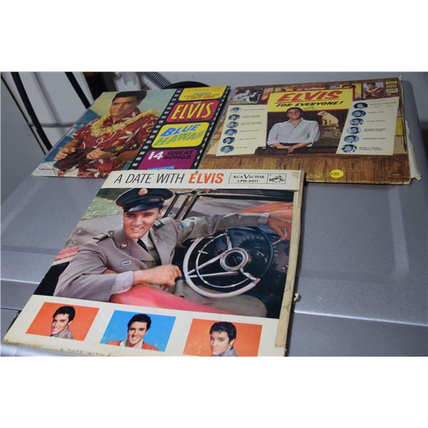 3 Elvis LP records
