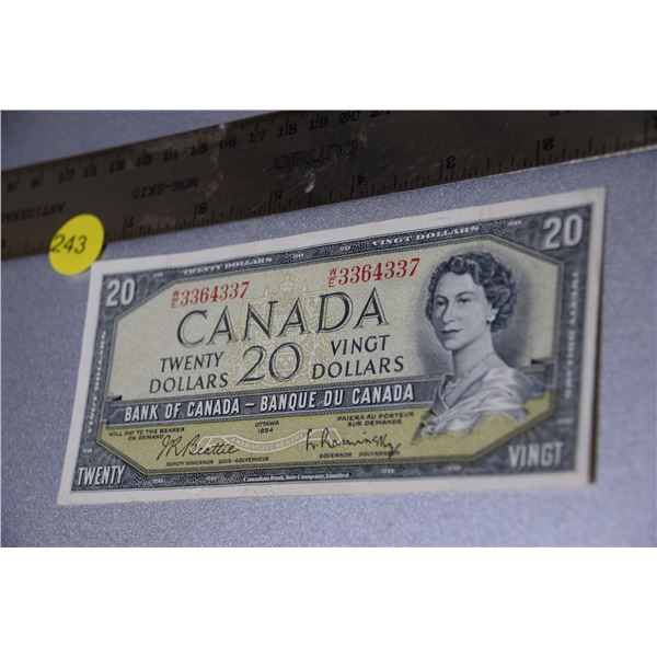 1954 Canada $20 bank note