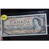 Image 1 : 1954 Canada $100 One hundred dollar bank note