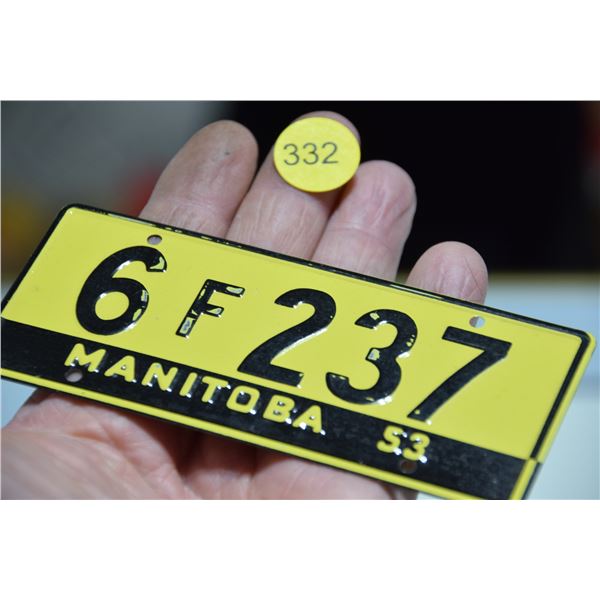 Manitoba wheaties license plate
