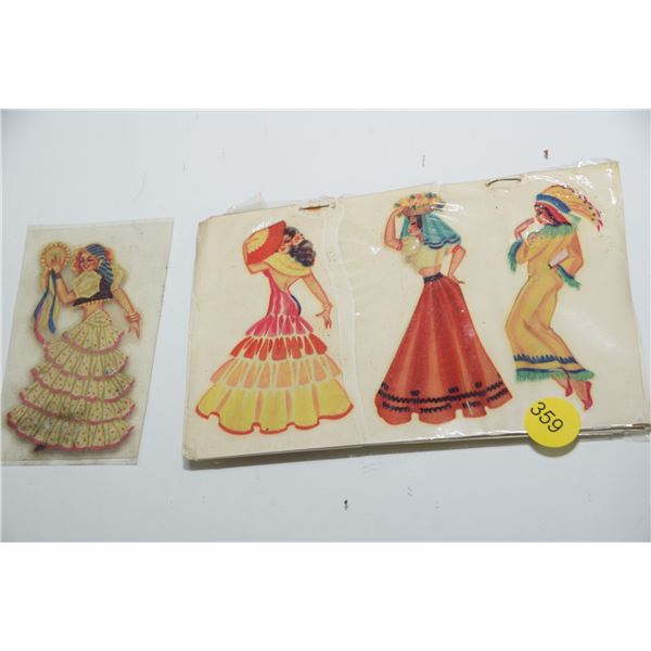 NOS glass transfers - nude