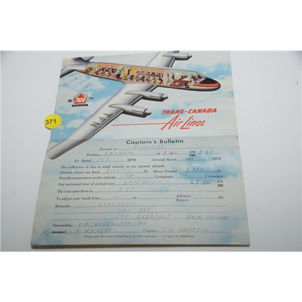 Rare TCA Captain's bulletin