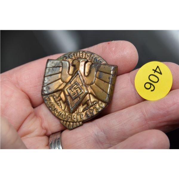 Antique WWII Nazi tinnie medal