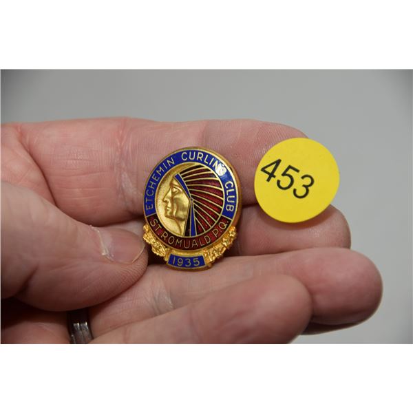 Vintage curling pin - 1935 St. Romvald