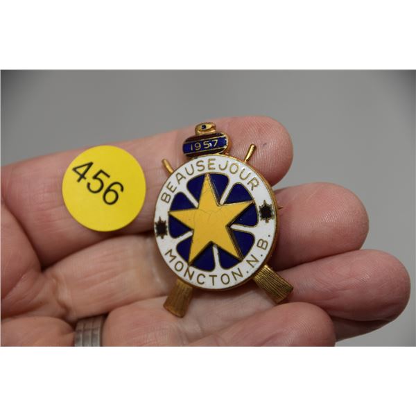 Vintage curling pin - 1957 Moncton