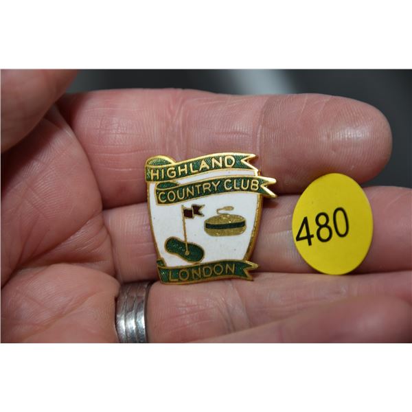 London golf & curling pin