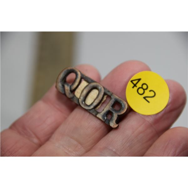 Military script badge - Qor - rare