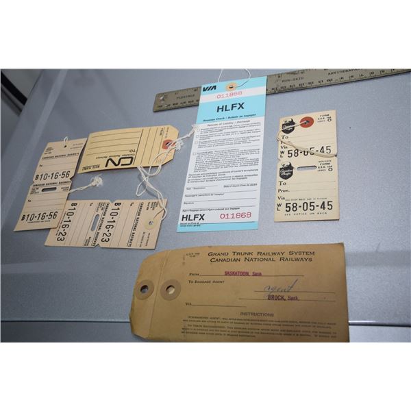 CPR, GTP, CNR, VIA, baggage labels