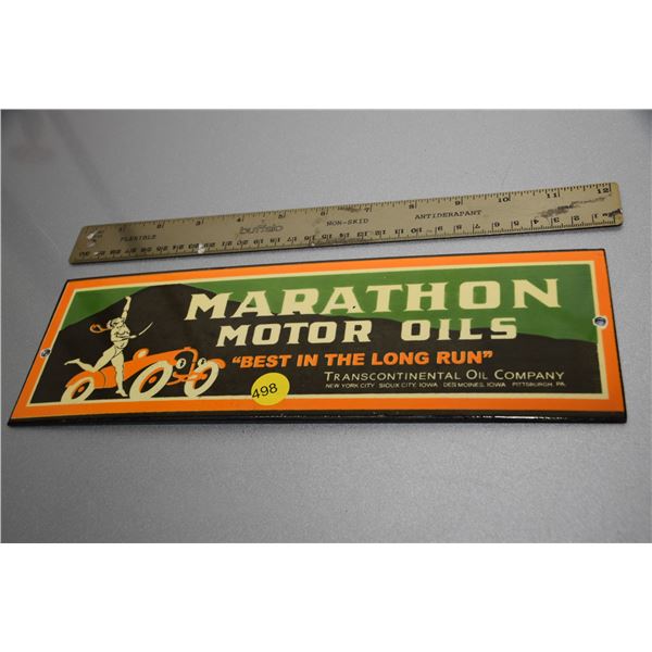 Marathon oil porcelain sign