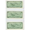Image 2 : Lot of 3 Consecutive Serial Number 1954 Modified Portrait $1 notes. Lawson-Bouey signatures. Y/F Pre