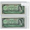 Image 1 : Lot of 2 1967 $1 notes. One with no Serial Numbers (1867 – 1967), the other with F/P Prefix and Seri