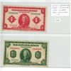 Image 1 : Netherlands. Lot of 2 notes. Both are World War II issues. 1943 1 Gulden & 1943 2 ½ Gulden. VF.