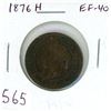 Image 1 : 1876H Canadian Victorian Large Cent. Heaton Mint. EF-40.