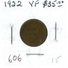 Image 1 : 1922 Canadian Small Cent. Key Date. VF-20.