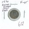 Image 1 : 1870 Raised Border Silver 5 Cents. Short Denticles. F-15.