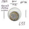 Image 1 : 1909 Round Maple Leaves Bow Tie Silver 5 Cents. EF-40. Nicely Toned.