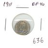 Image 1 : 1911 Silver 5 Cents. First silver 5 cents issued for King George V. EF-40.