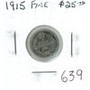 Image 1 : 1915 Silver 5 Cents. World War I issue. Key Date. F-12.