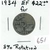 Image 1 : 1934 Far Rim Nickel 5 Cents. S is Far from Rim. EF-40. Nice.