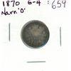 Image 1 : 1870 Narrow 0 Victorian Silver 10 Cents. G-4.