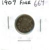Image 1 : 1907 silver 10 Cents. F-12.