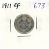 Image 1 : 1911 Silver 10 Cents. The first 10 cents issued for King George V. EF-40.