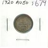 Image 1 : 1920 Silver 10 Cents. AU-50.