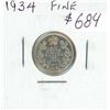 Image 1 : 1934 Silver 10 Cents. F-12.