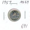 Image 1 : 1957 Silver 10 Cents. MS-64. Bright White. Nice.