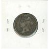 Image 2 : 1874H Victorian Silver 25 Cents. Coin has been holed and filled. Heaton Mint. F-12.
