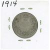 Image 2 : 1914 Silver 25 Cents. First year of World War I. Key Date. G-6.