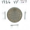 Image 1 : 1936 George V Silver 25 Cents. The year of 3 kings (George V, Edward VII & George VI). VF-20.