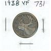 Image 1 : 1938 Silver 25 Cents. VF-20.