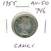 Image 1 : 1955 Silver 25 Cents. AU-50. Cameo.