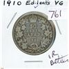 Image 1 : 1910 Edwardian Leaves Silver 50 Cents. VG-8 or better.