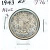 Image 1 : 1943 Near 3 Silver 50 Cents. World War II issue. EF-40.