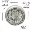 Image 1 : 1944 Near 4 Silver 50 Cents. EF-40 or better.