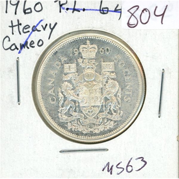 1960 Silver 50 Cents. MS-63.