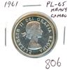 Image 1 : 1961 Silver 50 Cents. PL-65. Heavy Cameo. Nice.
