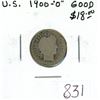 Image 1 : U.S. 1900 O Barber Silver Dime. New Orleans Mint. Good.