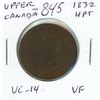 Image 1 : Pre-Confederation Token. Province of Upper Canada. 1832 Half Penny Token. Depicts King George IV/Bri