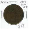 Image 1 : Pre-Confederation Token. Province of Canada 1842 One Penny Token. Bank of Montreal. Bank of Montreal